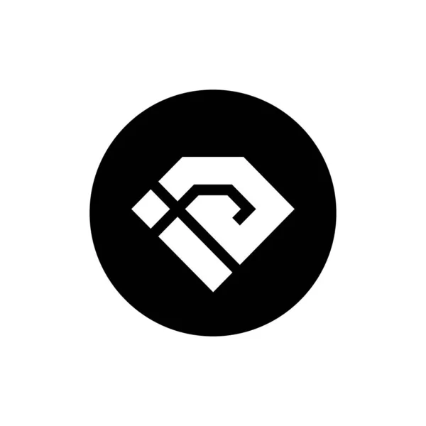 ダイヤモンドシェイプのレターIdロゴのモノグラム ベクトルイラスト — ストックベクタ