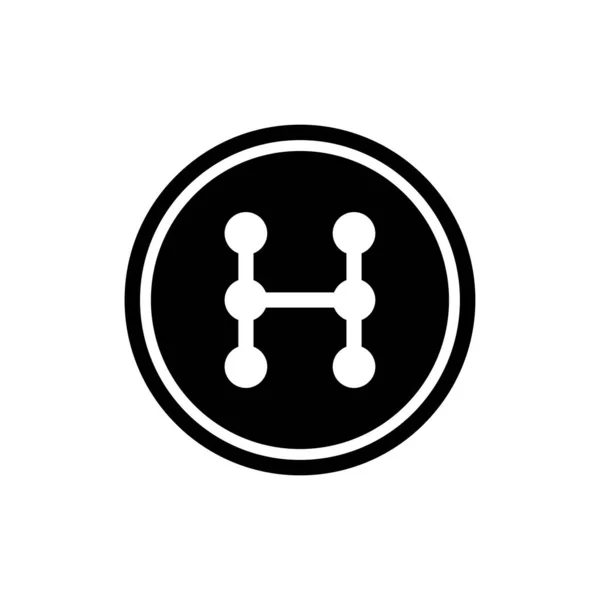 Harf Logo Simgesi Tasarımı Teknoloji Logosu Kavramı — Stok Vektör