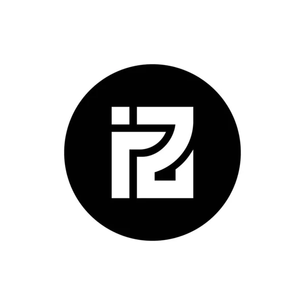 Buchstabe Ursprünglichen Logo Symbol Schwarz Weiße Farbe — Stockvektor
