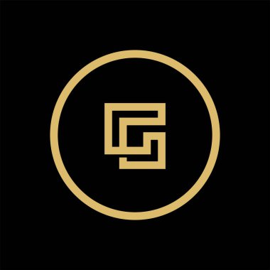 İlk G logo simgesi tasarımı, soyut G harfi logo monogramı