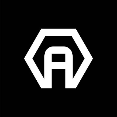 İlk harf A logo fikri vektör çizimi