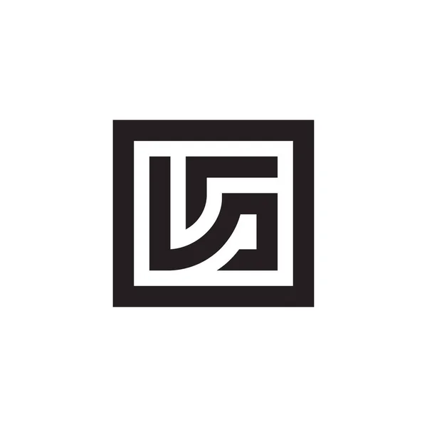 Lgロゴデザイン 抽象的な文字のモノグラムロゴ — ストックベクタ