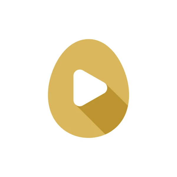 stock vector Egg multimedia logo icon design, Egg with video play logo vector