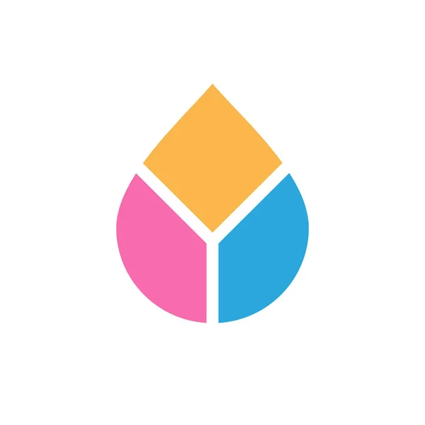 Tinte Tropfen Logo Symbol Design Vorlage Vektor — Stockvektor