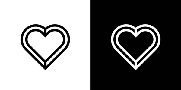 Vetor Símbolo Amor Projeto Ícone Coração Estilo Arte Linha —  Vetores de Stock