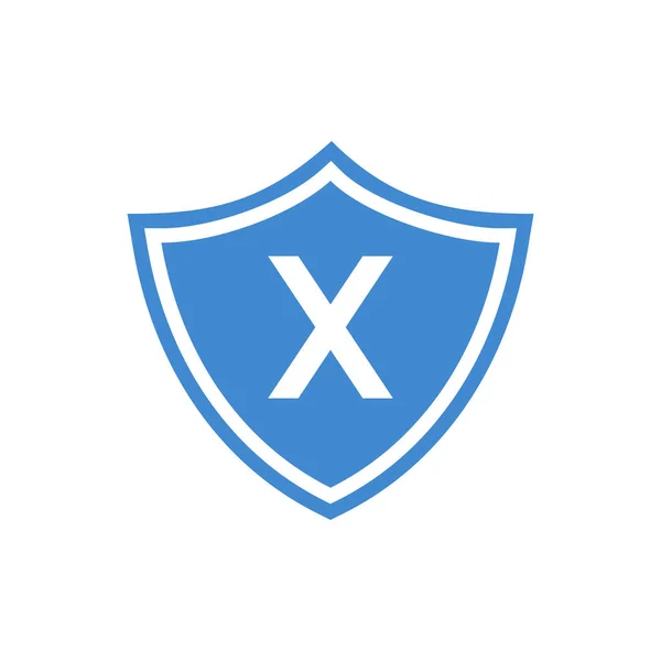 Carta Escudo Logotipo Ícone Design Vetor Ilustração — Vetor de Stock