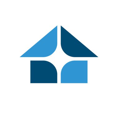 House Spark logo simgesi, yıldız evi logo vektörü