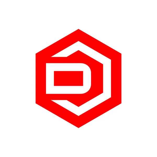 Mal Utforming Logo Bokstaven Hekskant – stockvektor