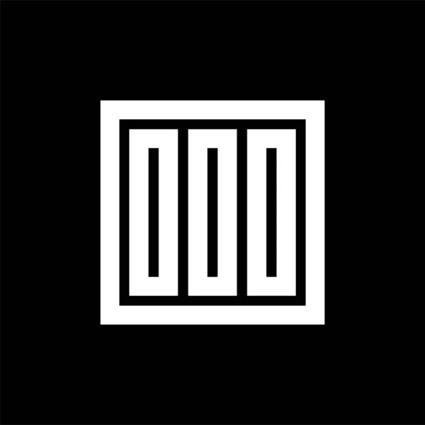 Number 000 Logo Icon Design Square Shape Monogram Logo Vector — Stock Vector