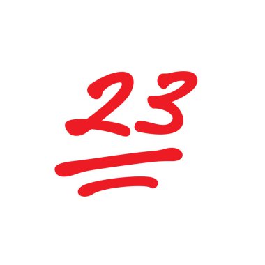 23 sınav puanı, 23 puan notu, düşük notlu vektör illüstrasyonu