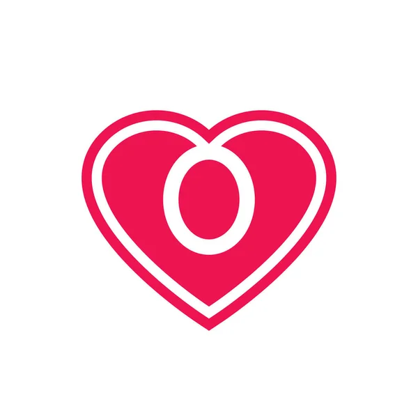 Alphabet Love Logo Design Letter Heart Logo Icon Vector — Stock Vector