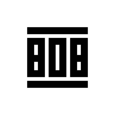 808 numaralı monogram logo ikonu tasarımı, düz vektör illüstrasyonu