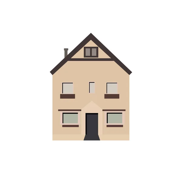 Huis Pictogram Ontwerp Kleurrijke Flat Woning Vector Illustratie — Stockvector