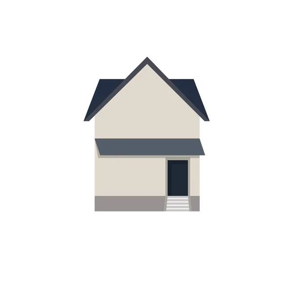 Home Building Estilo Design Plano Ilustração Vetorial — Vetor de Stock