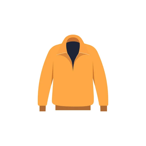 Flat Jacket Apparel Template Front Vector Flat Illustration — Stock Vector