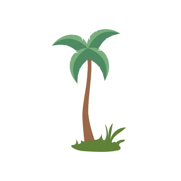 Кокосовое Дерево Летняя Иллюстрация Плоский Стиль Дизайна Вектор — стоковый вектор