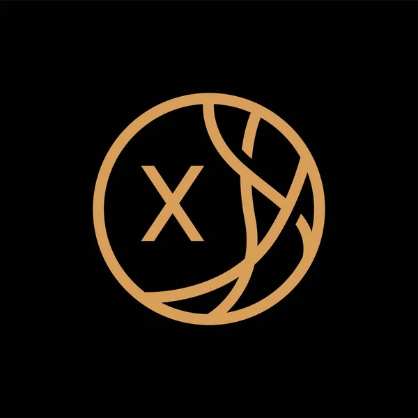 Soyut Ilk Harf Logosu Satır Sanatı Tarzı Logo Vektörü — Stok Vektör