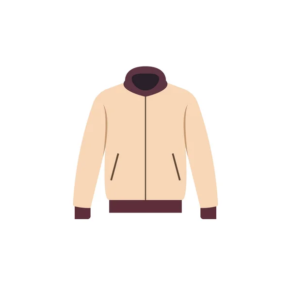 Jacket Mode Ikon Platt Design Stil Vektor Illustration — Stock vektor