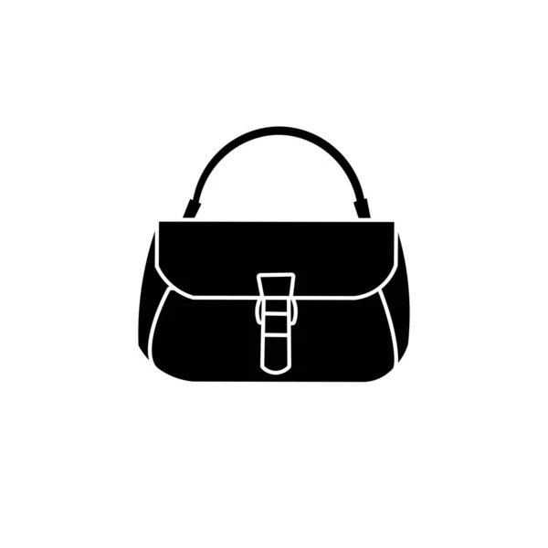 女性の手バッグシルエット ベクトルイラストは白の背景に隔離 — ストックベクタ