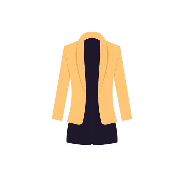 Γυναικείο Σακάκι Εικονογράφηση Γυναικείο Σακάκι Εικονίδιο Κοστούμι Επίπεδη Στυλ Σχεδιασμού — Διανυσματικό Αρχείο