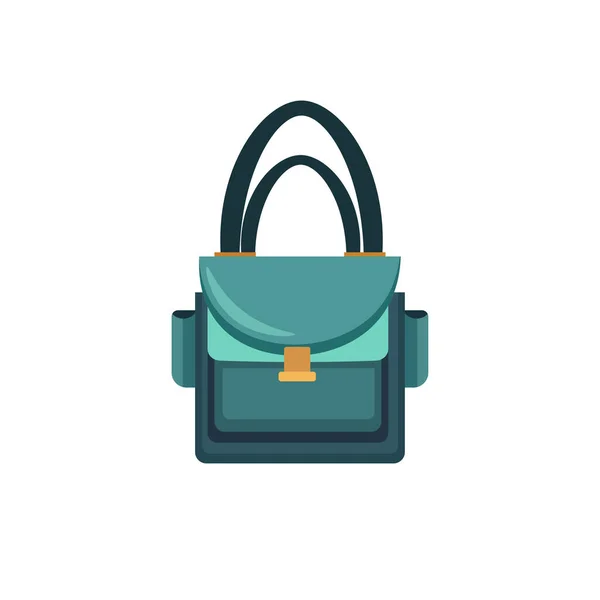 Weibliche Tasche Symbol Illustration Modeartikel Grafisches Element Vektorbild Blau Auf — Stockvektor