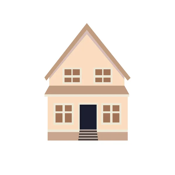Винтажное Векторное Изображение Значка Дома Изолированное Белом Фоне — стоковый вектор