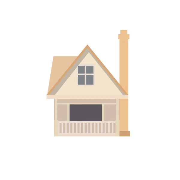 漫画の家の建物のベクトル画像 フラットデザインスタイルのイラスト — ストックベクタ