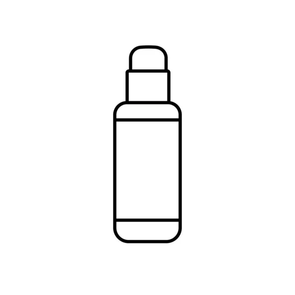 Botella Cosmética Estilo Arte Línea Aislada Sobre Fondo Blanco — Vector de stock