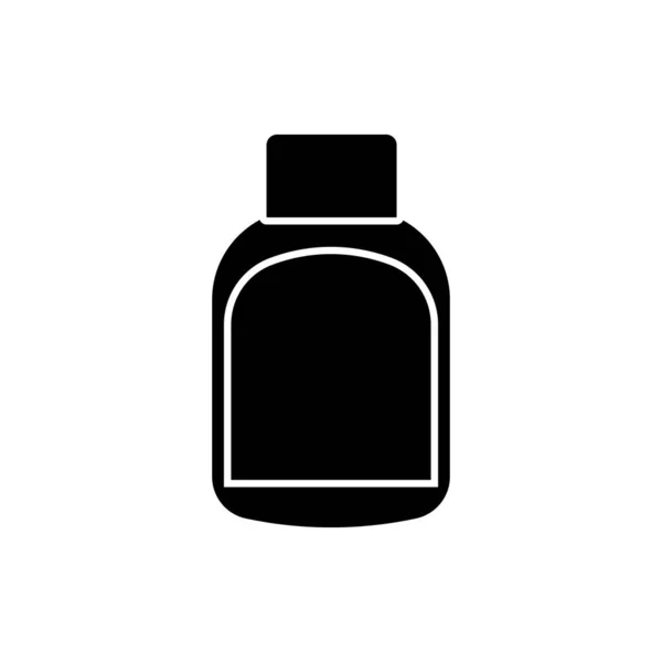 Silueta Láhve Kosmetické Medicíny Silueta Produktu Péče Pleť — Stockový vektor