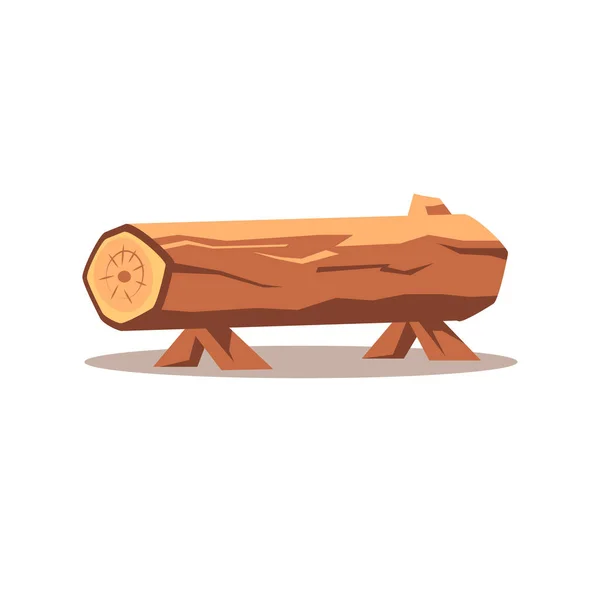 Desenhos Animados Árvore Tronco Imagem Vetorial Madeira Log Elemento Design — Vetor de Stock