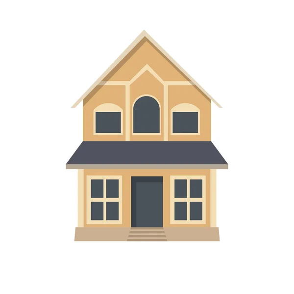 Vintage House Vector Image Home Flat Icon — Stock Vector