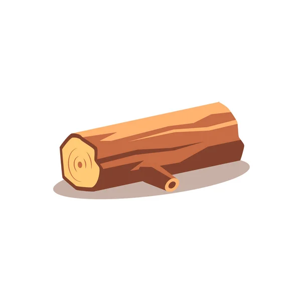 Madeira Log Vetor Ilustração Isolado Fundo Branco — Vetor de Stock
