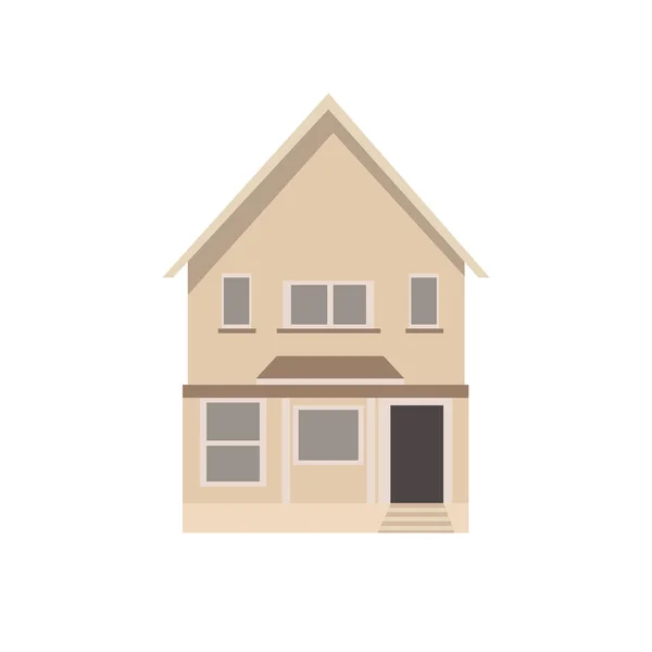 Lapos Ház Épület Vektor Illusztráció Design Elem Home Icon Elszigetelt — Stock Vector
