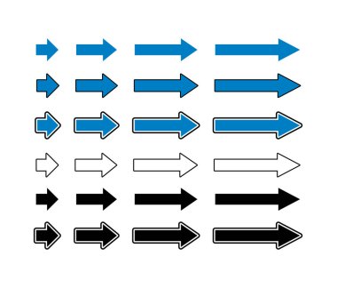 Ok işareti kümesi, vektör illüstrasyon şablon elementleri