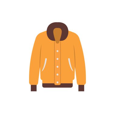 Ceket ya da ceket, düz biçim ikon vektör görüntüsü