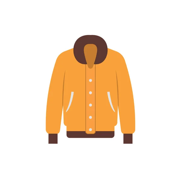 夹克或外套 扁平图标矢量图像 — 图库矢量图片