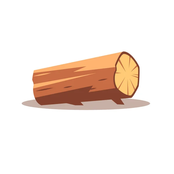 Ilustração Madeira Árvore Única Design Ícone Log Material Para Indústria — Vetor de Stock