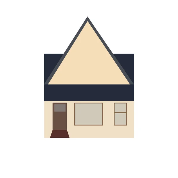 Ilustração Pequena Pequena Edifício Casa Elementos Modelo Projeto Vetor — Vetor de Stock