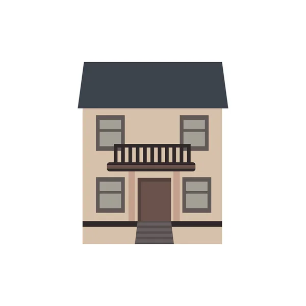 Rezidenční Dům Vektorové Ilustrace Plochý Design Home Image — Stockový vektor