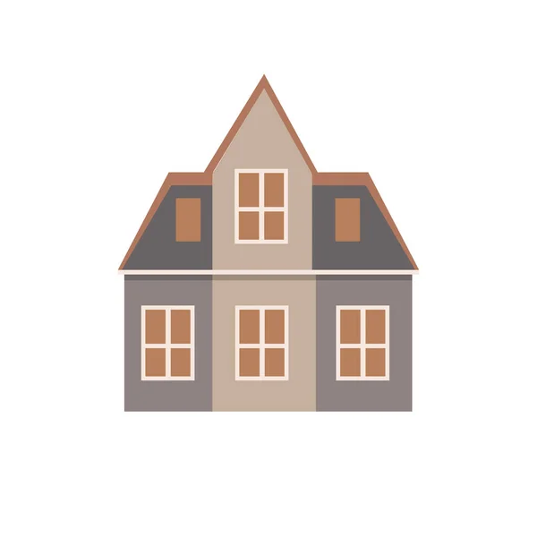 European House Vector Illustration Old Home Design — Stockový vektor