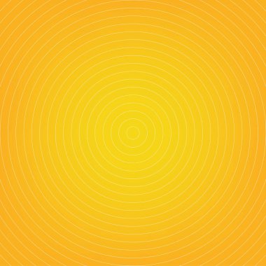 Soyut çember sarı turuncu yarıçap gradyan arkaplan, vektör çizim şablonu