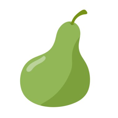 Şişe kabağı düz ikon vektör illüstrasyonu, beyaz arka planda yalıtılmış yeşil kabak sebzesi, lagenaria siceraria sebzeleri.