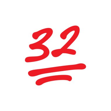 32 puan, okul test sonuçları, 32 puan sınav sonuçları, vektör illüstrasyonu