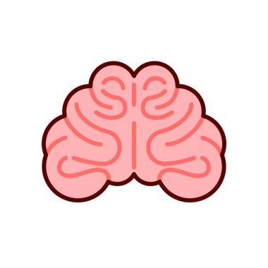 İnsan zihin vektör simgesi tasarımı şablon elementleri, beyin organı görüntüsü