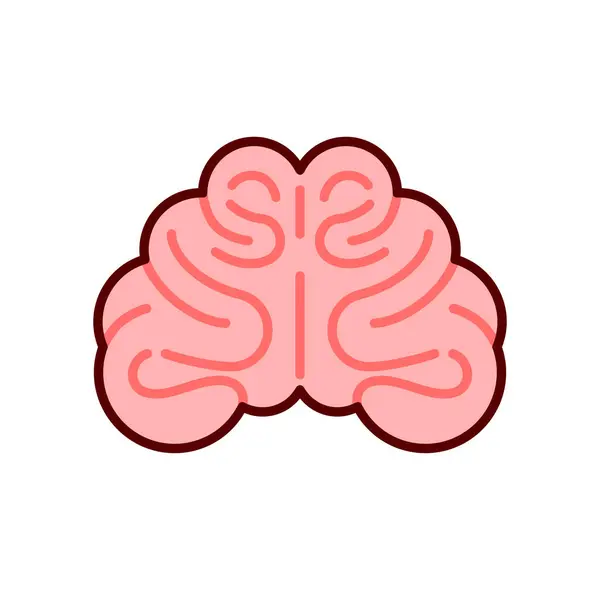 Nsan Zihin Vektör Simgesi Tasarımı Şablon Elementleri Beyin Organı Görüntüsü — Stok Vektör