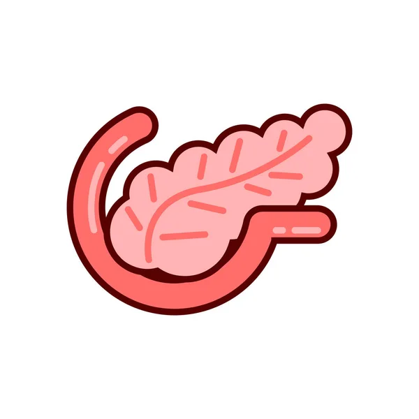 Elementi Del Modello Disegno Dell Icona Vettoriale Dell Organo Pancreas — Vettoriale Stock