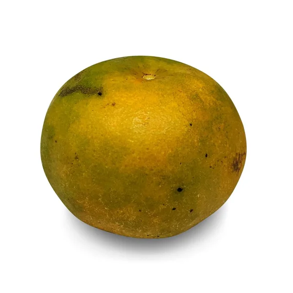 Jeruk Manis Népszerű Indonéz Narancs Gyümölcs Izolált Fehér Alapon — Stock Fotó