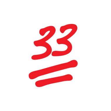 33 puan sınav sonucu, 33 puan test sonucu, kötü not beyaz arkaplanda izole edilmiş.