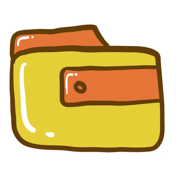 ウォレットアイコンベクターイラストデザイン 電子財布または漫画スタイルのデジタルウォレットシンボル — ストックベクタ
