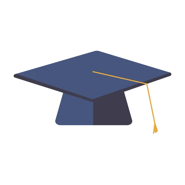 Illustration Vectorielle Chapeau Graduation Dans Style Conception Plate Art Clip — Image vectorielle